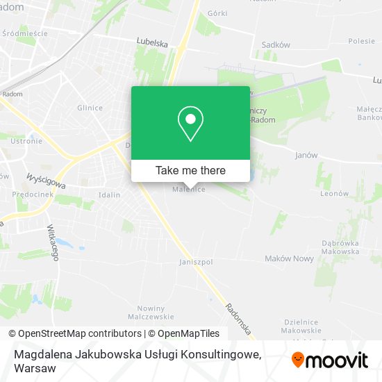 Magdalena Jakubowska Usługi Konsultingowe map