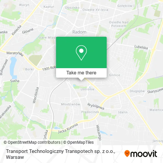 Карта Transport Technologiczny Transpotech sp. z o.o.