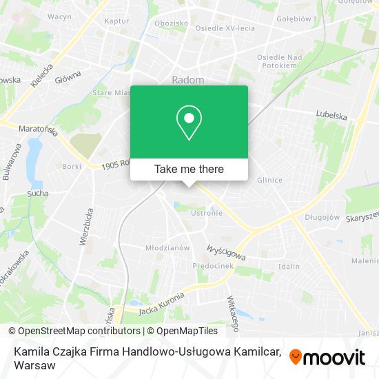 Kamila Czajka Firma Handlowo-Usługowa Kamilcar map