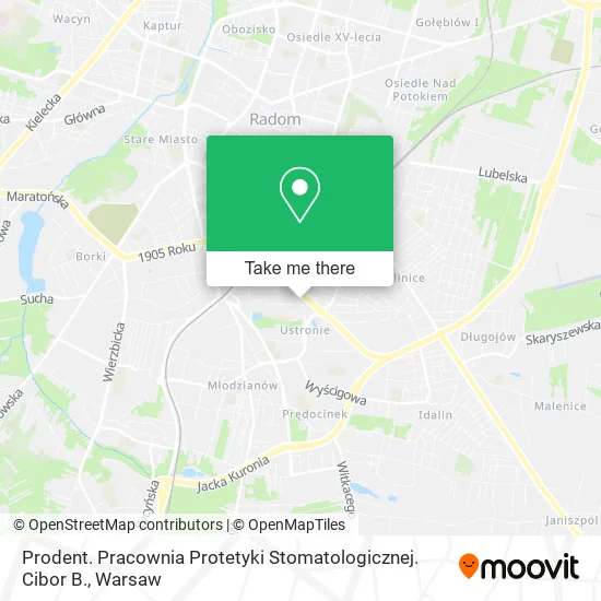 Карта Prodent. Pracownia Protetyki Stomatologicznej. Cibor B.