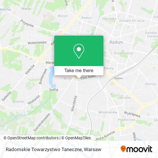 Карта Radomskie Towarzystwo Taneczne