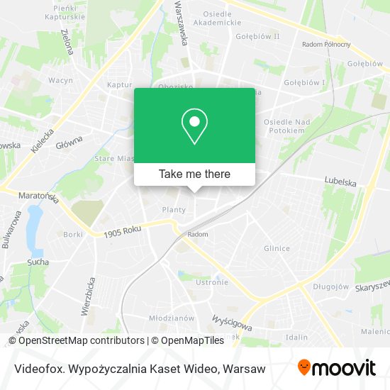 Videofox. Wypożyczalnia Kaset Wideo map