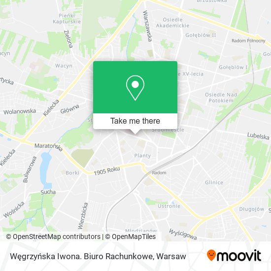 Węgrzyńska Iwona. Biuro Rachunkowe map