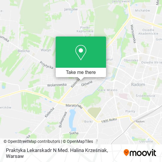 Praktyka Lekarskadr N Med. Halina Krześniak map