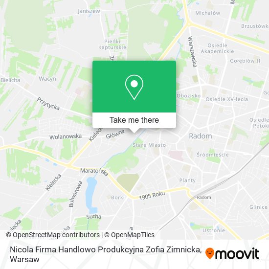 Nicola Firma Handlowo Produkcyjna Zofia Zimnicka map