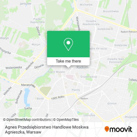 Agnes Przedsiębiorstwo Handlowe Moskwa Agnieszka map