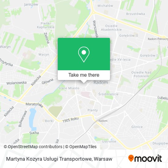 Martyna Kozyra Usługi Transportowe map