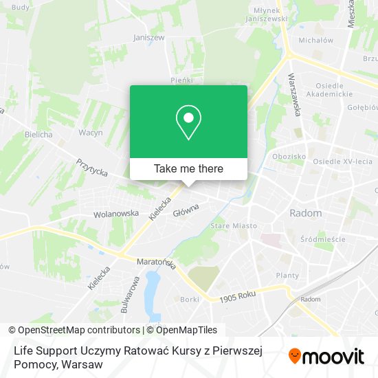 Life Support Uczymy Ratować Kursy z Pierwszej Pomocy map