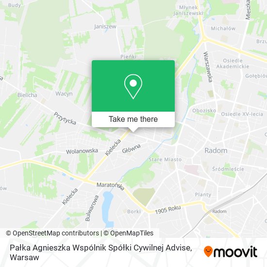 Pałka Agnieszka Wspólnik Spółki Cywilnej Advise map