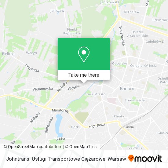 Johntrans. Usługi Transportowe Ciężarowe map