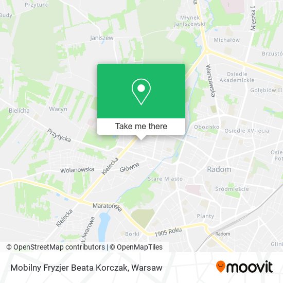 Карта Mobilny Fryzjer Beata Korczak