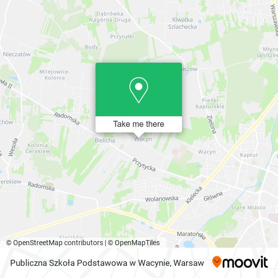 Publiczna Szkoła Podstawowa w Wacynie map