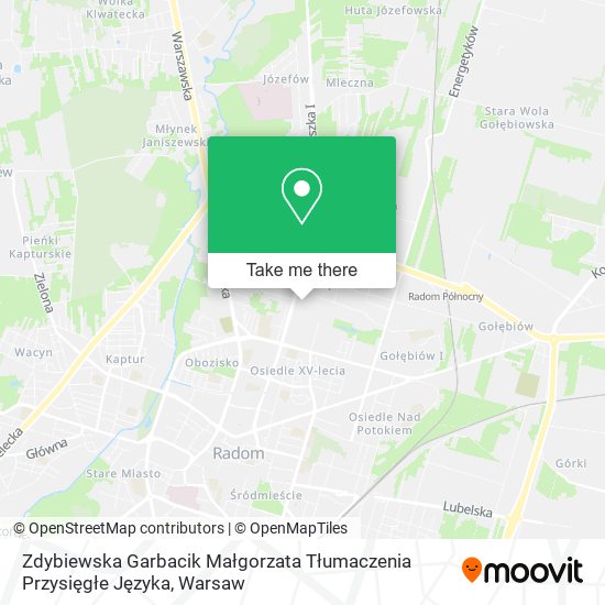 Zdybiewska Garbacik Małgorzata Tłumaczenia Przysięgłe Języka map