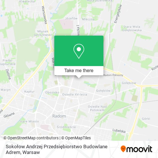 Sokołow Andrzej Przedsiębiorstwo Budowlane Adrem map