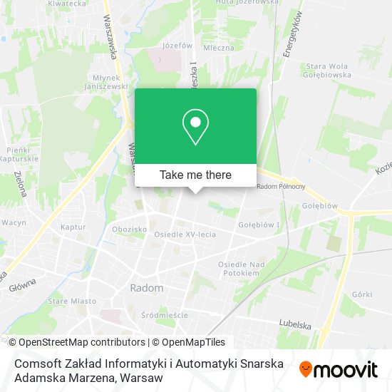 Comsoft Zakład Informatyki i Automatyki Snarska Adamska Marzena map