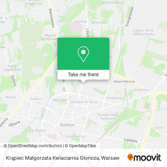 Krąpiec Małgorzata Kwiaciarnia Glorioza map