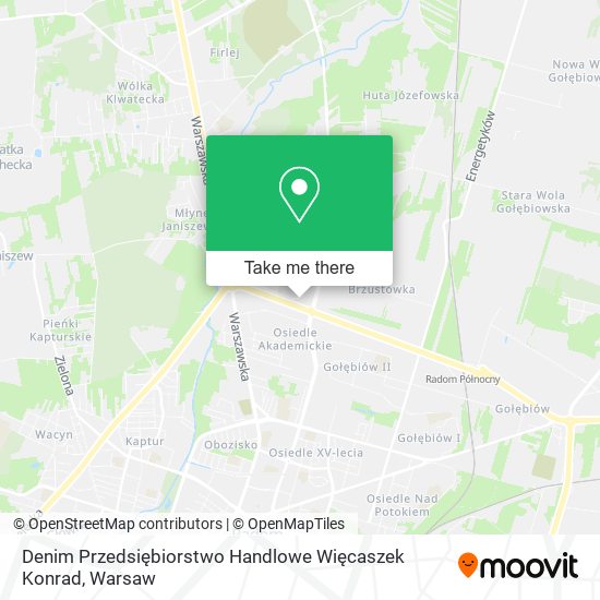 Denim Przedsiębiorstwo Handlowe Więcaszek Konrad map