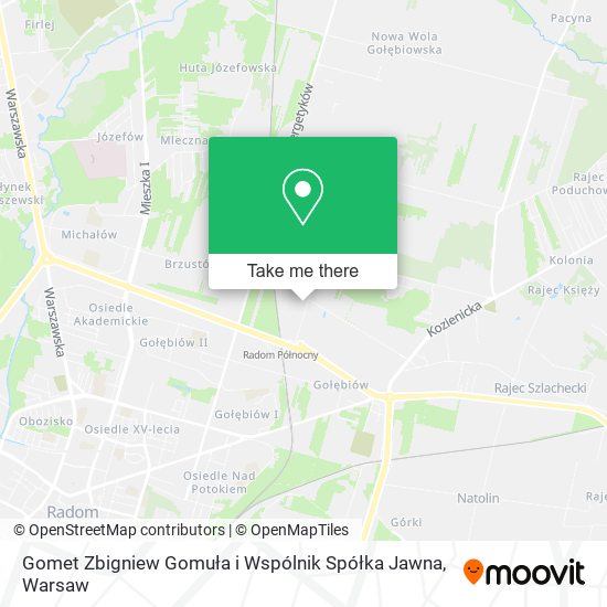 Gomet Zbigniew Gomuła i Wspólnik Spółka Jawna map