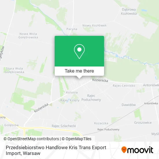 Карта Przedsiebiorstwo Handlowe Kris Trans Export Import