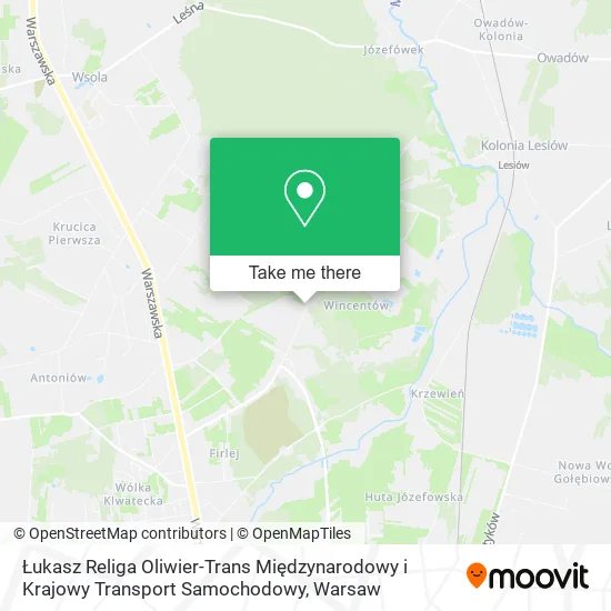 Карта Łukasz Religa Oliwier-Trans Międzynarodowy i Krajowy Transport Samochodowy