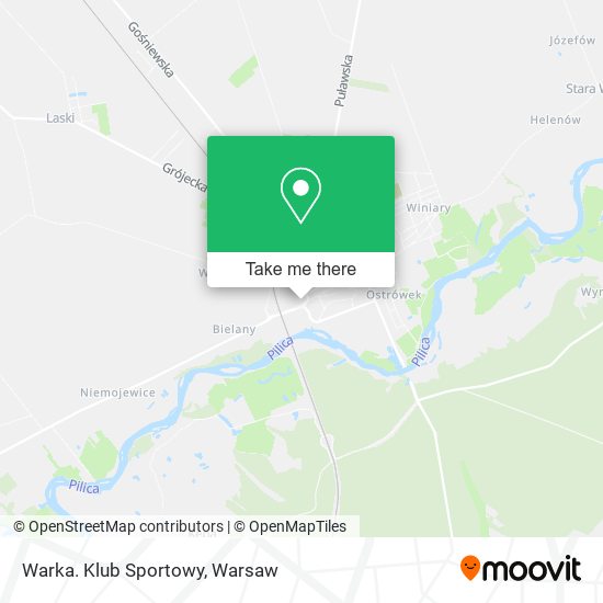 Warka. Klub Sportowy map