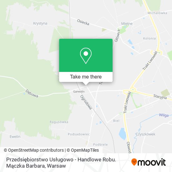 Przedsiębiorstwo Usługowo - Handlowe Robu. Mączka Barbara map