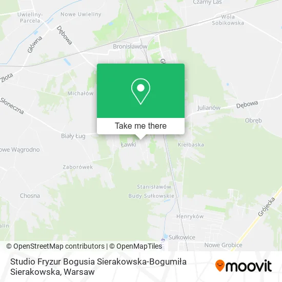 Studio Fryzur Bogusia Sierakowska-Bogumiła Sierakowska map