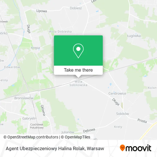 Карта Agent Ubezpieczeniowy Halina Rolak