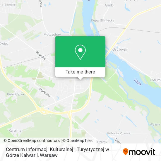 Карта Centrum Informacji Kulturalnej i Turystycznej w Górze Kalwarii