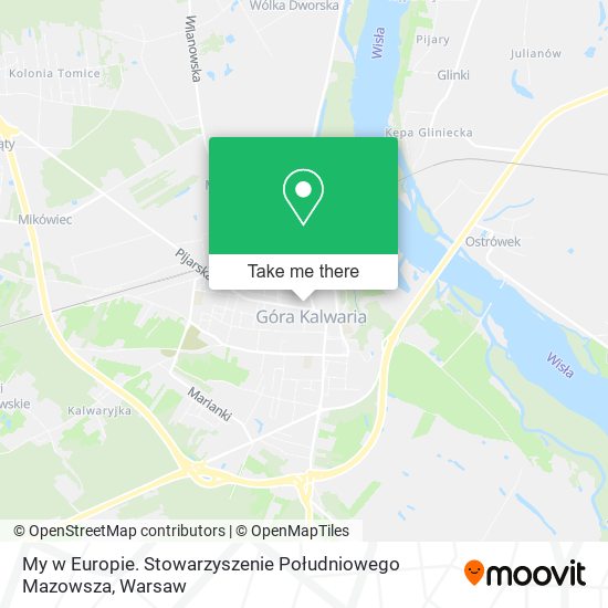 My w Europie. Stowarzyszenie Południowego Mazowsza map