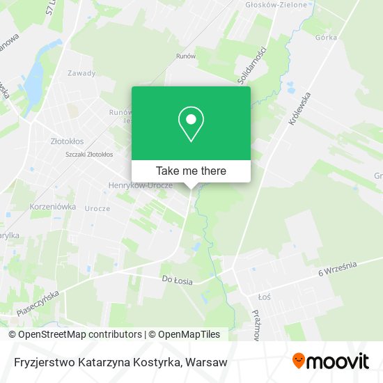 Карта Fryzjerstwo Katarzyna Kostyrka