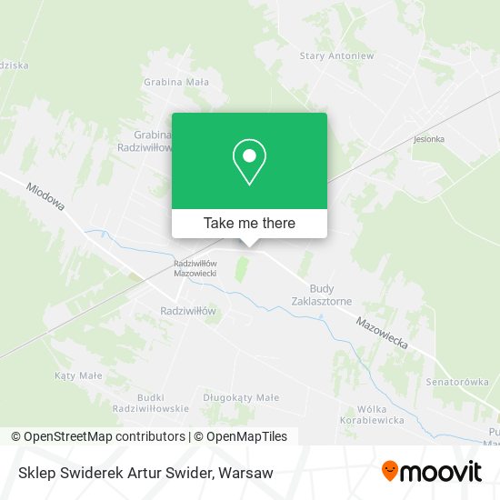 Sklep Swiderek Artur Swider map