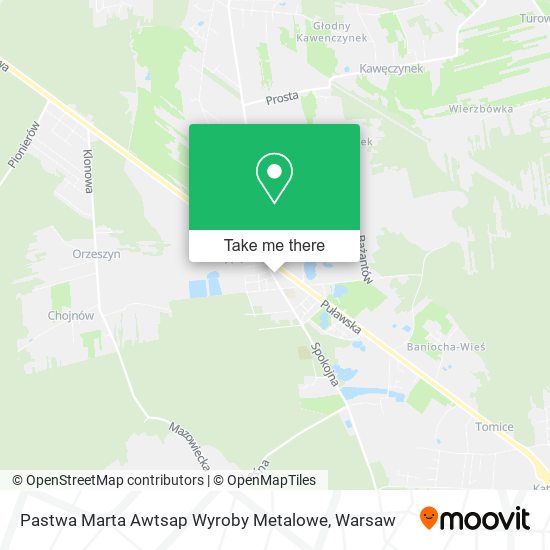 Карта Pastwa Marta Awtsap Wyroby Metalowe