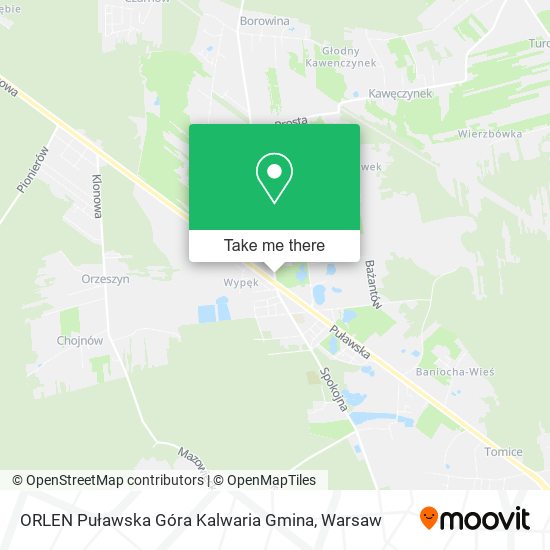 ORLEN Puławska Góra Kalwaria Gmina map