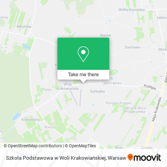 Szkoła Podstawowa w Woli Krakowiańskiej map