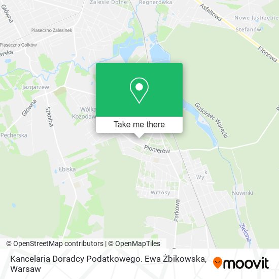 Карта Kancelaria Doradcy Podatkowego. Ewa Żbikowska