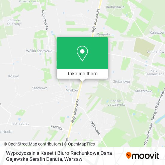 Wypożyczalnia Kaset i Biuro Rachunkowe Dana Gajewska Serafin Danuta map