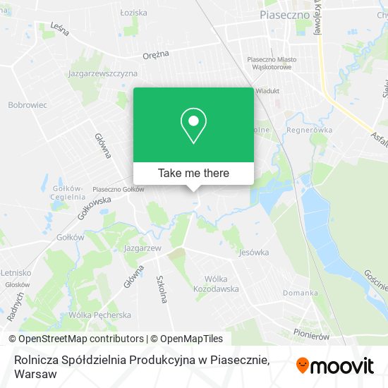 Rolnicza Spółdzielnia Produkcyjna w Piasecznie map