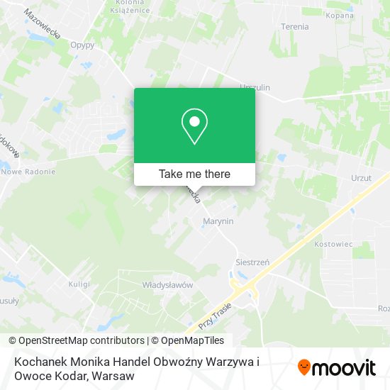 Kochanek Monika Handel Obwoźny Warzywa i Owoce Kodar map