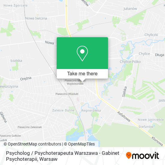 Psycholog / Psychoterapeuta Warszawa - Gabinet Psychoterapii map