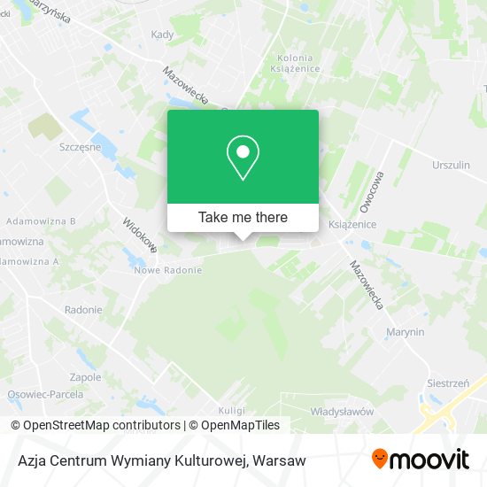 Azja Centrum Wymiany Kulturowej map