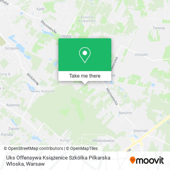 Uks Offensywa Książenice Szkółka Pilkarska Włoska map