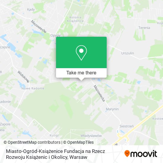 Miasto-Ogród-Książenice Fundacja na Rzecz Rozwoju Książenic i Okolicy map