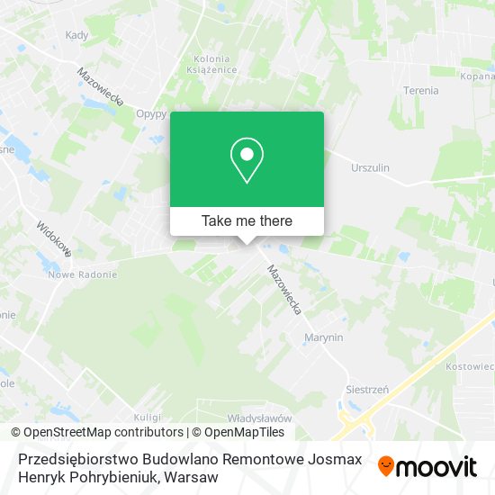 Przedsiębiorstwo Budowlano Remontowe Josmax Henryk Pohrybieniuk map