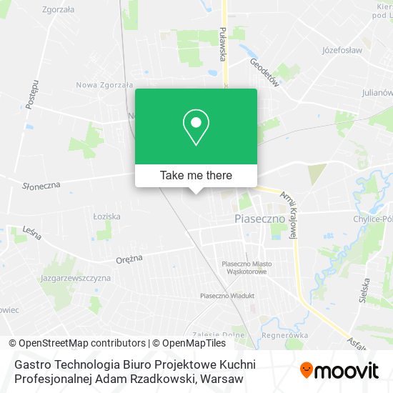 Gastro Technologia Biuro Projektowe Kuchni Profesjonalnej Adam Rzadkowski map