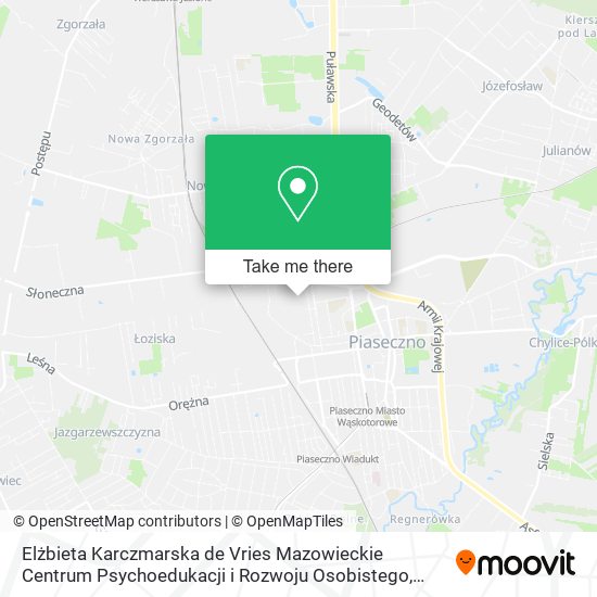 Elżbieta Karczmarska de Vries Mazowieckie Centrum Psychoedukacji i Rozwoju Osobistego map