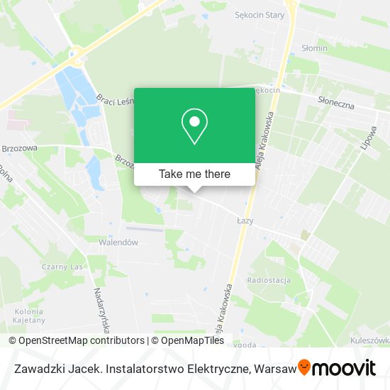 Zawadzki Jacek. Instalatorstwo Elektryczne map