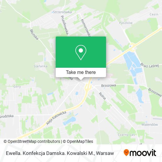 Ewella. Konfekcja Damska. Kowalski M. map