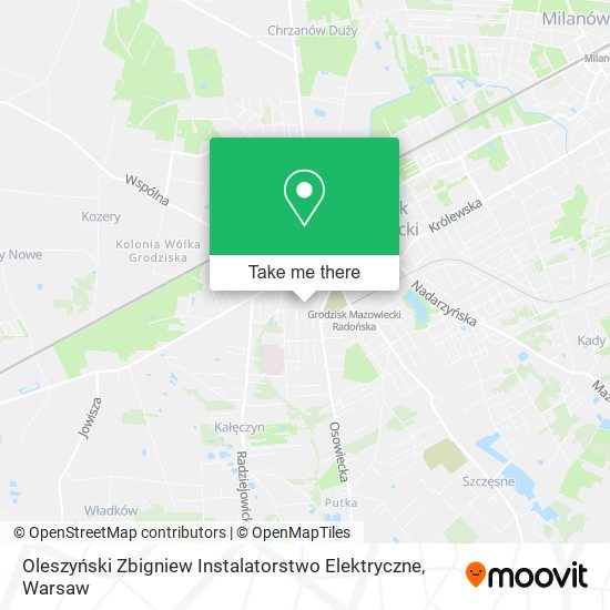 Карта Oleszyński Zbigniew Instalatorstwo Elektryczne