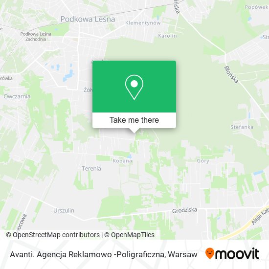 Avanti. Agencja Reklamowo -Poligraficzna map